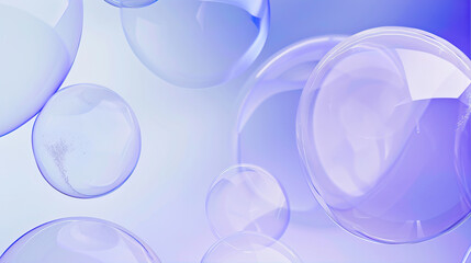 Wall Mural - Light purple background, light blue and pink bubbles, simple style, mobile wallpaper 