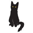 © Fadhil - International Cat Day on 8 August. Black Silhouette on White Background. Vector Illustration.