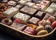 Close Up of a Tray of Chocolates