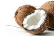 Coconut with isolated white background 