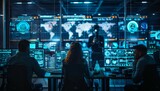 Fototapeta  - Incident Response and Cybersecurity Operations, incident response and cybersecurity operations with an image showing security teams coordinating response efforts during a cyber attack, AI