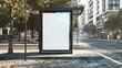 © Marco - Blank billboard on a public road in a city in high resolution and high quality. concept mockup,white screen