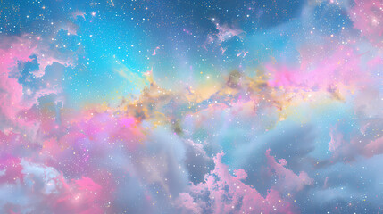 Nebula milky way  in pink edition