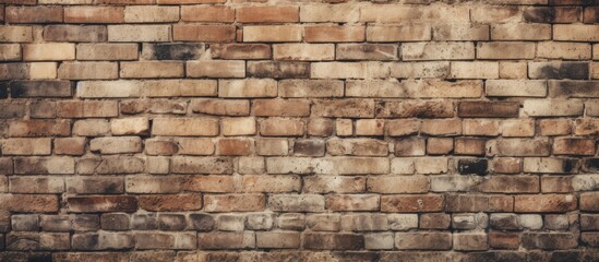 Wall Mural - A brick wall featuring a small window