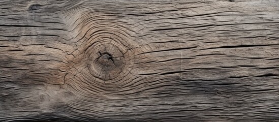 Canvas Print - Close-up of a wooden plank with a prominent knot