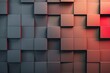Modern abstract background with cubes in red and gray gradient colors
