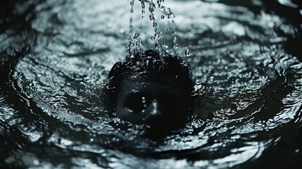 Poster - A man in the water