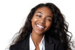 © somsuda - Portrait of beautiful African American Business woman wearing suit and shirt posing with smart and confidence isolated on transparent png background.