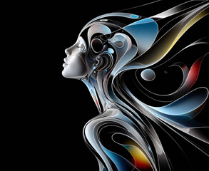 Wall Mural - surreal portrait of a woman