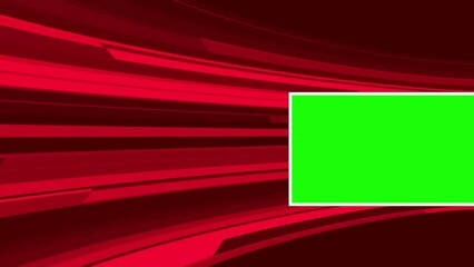 News background with green screen. Background for TV news broadcast with green screen. Virtual studio with green screen.