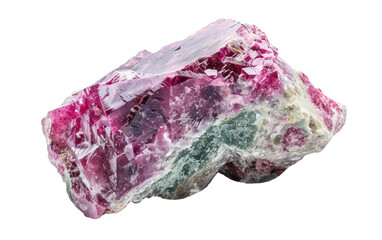 Wall Mural - Fuchsite's Ruby: A Glistening Gem isolated on transparent Background