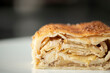 Gluten-free apple strudel with quark filling, sugar-free, with coconut blossom sugar and maple syrup
