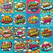 © vector_master - Sale stickers pop art style. AI generated illustration