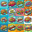 © vector_master - Sale stickers pop art style. AI generated illustration