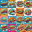 © vector_master - Sale stickers pop art style. AI generated illustration