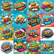 © vector_master - Sale stickers pop art style. AI generated illustration