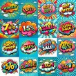 © vector_master - Sale stickers pop art style. AI generated illustration