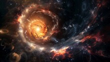 A Universe Of Black Hole Systems In Which Swirling Gases And Matter Are Released Into The Dark Abyss