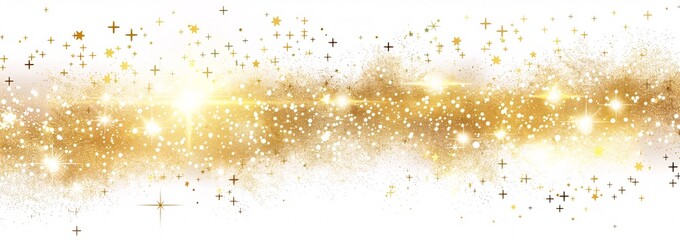 Wall Mural - White background with gold glitter