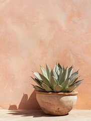 Wall Mural - A potted plant placed on top of a table, showcasing a simple and elegant arrangement