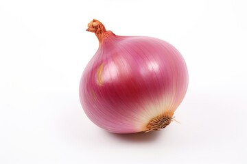 Poster - Fresh whole red onion isolated on white background