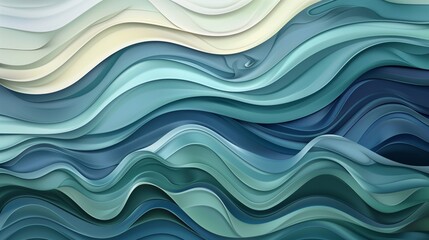 Wall Mural - Abstract background with gradients and geometric shapes in a color scheme reminiscent of ocean waves