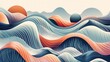 Abstract background with gradients and geometric shapes in a color scheme reminiscent of ocean waves