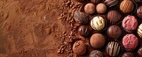 Fototapeta Natura - A pile of chocolates sitting atop a heap of dirt