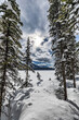Snow on Rocky Mountain Trails during Winter 