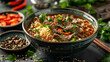 Asian Noodle Meat Soup Bowl
