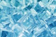 © ERiK - transparent 3d blue glass cubes background, geometric 3d crystals with copy space