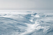 Arctic landscape above frozen water and snow texture