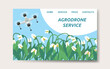 Agrodrone service landing page design, smart farming