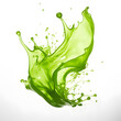Green splash, white background with green splash, green splash
