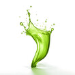 Green splash, white background with green splash, green splash