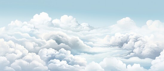 Wall Mural - There is a picture of a painting of a sky with clouds