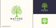 Creative Tree logo design. Garden plant natural symbols template. Vector illustration.