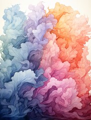 Fototapete - Watercolor backgrounds for artistic and creative content, Generative AI.