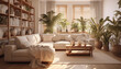 © DeepView - cozy modern living room with indoor plants
