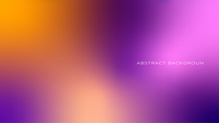 Soft warm gradient background. Abstract Background with a blurred, fluid yellow, orange, pink, and purple hue. A fresh, modern template for your design projects, banners, and posters. Vector