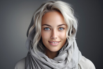 Wall Mural - portrait of a young beautiful blonde woman. glamor and modern fashion