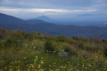 Beautiful natural landscape in the spring time in western Arcadia, Peloponnese, Greece.