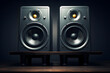 © photosaint - modern stereo audio speakers for listening to music. wideband sound system
