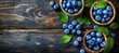 Selective focus  blueberry smoothie for detox diet, vegetarian health, and wellness