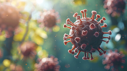 Poster - Coronavirus 2019-nCoV. Coronavirus 2019-nCoV. 3d render