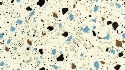 Wall Mural -  a close up of a counter top with blue, brown, and black speckles on a white background.