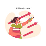 Fototapeta Dmuchawce - Skill Development concept. Flat vector illustration