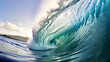 © photosaint - beautiful ocean shore wave closeup. surfing on a sea mirror wave