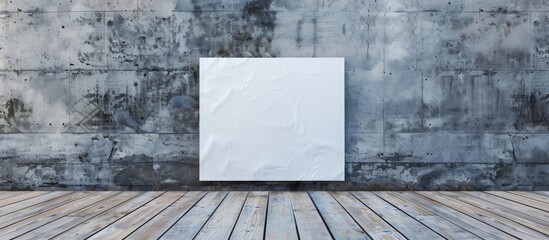 Canvas Print - Empty billboard template displayed on a city street.