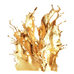 Wall Mural - splash of strokes of gold paint. splashes of gold paint